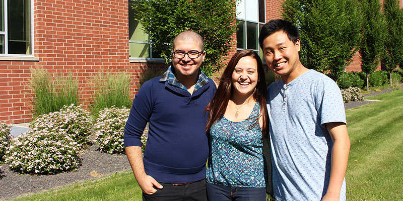 Smiling group of international students